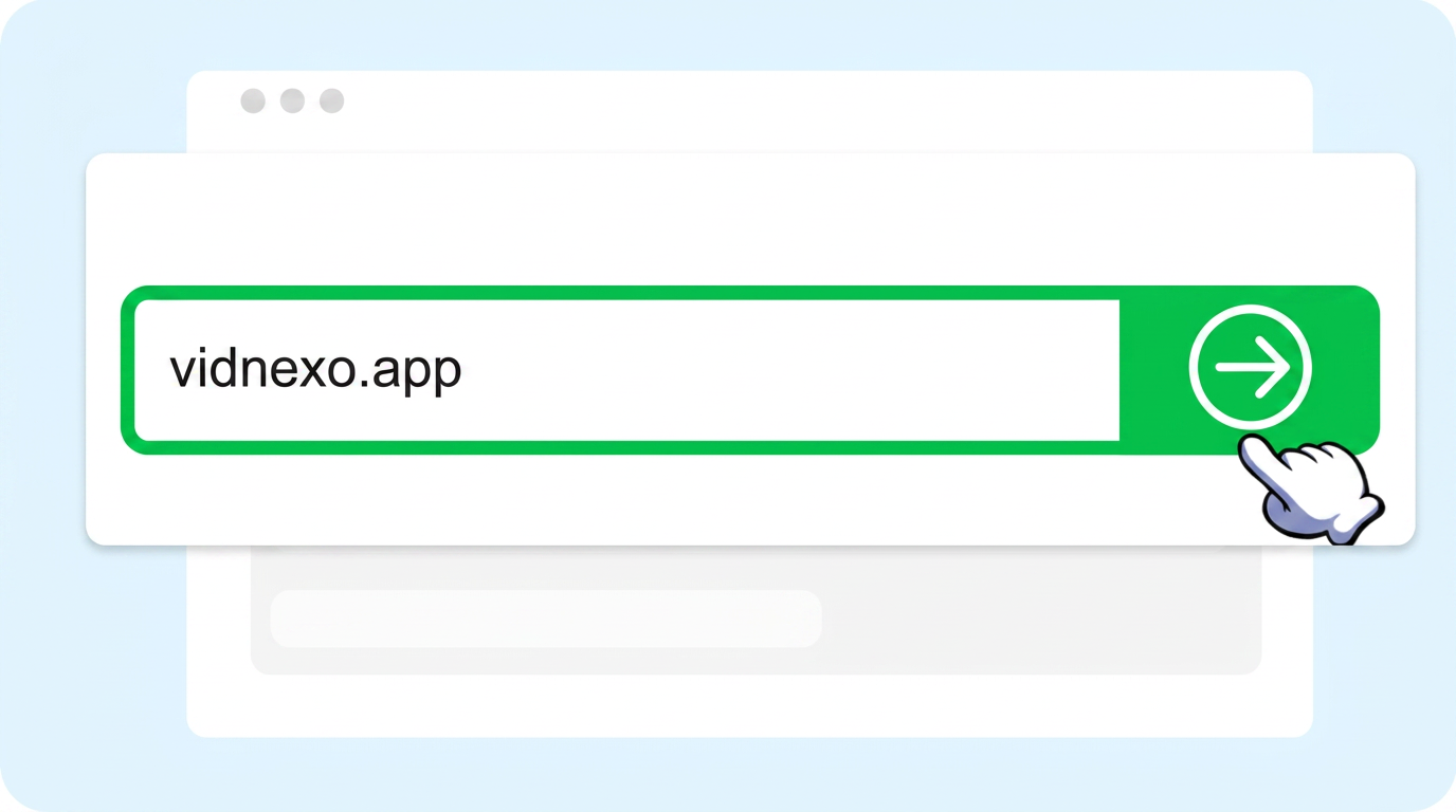 Open Vidnexo — Vidnexo step illustration